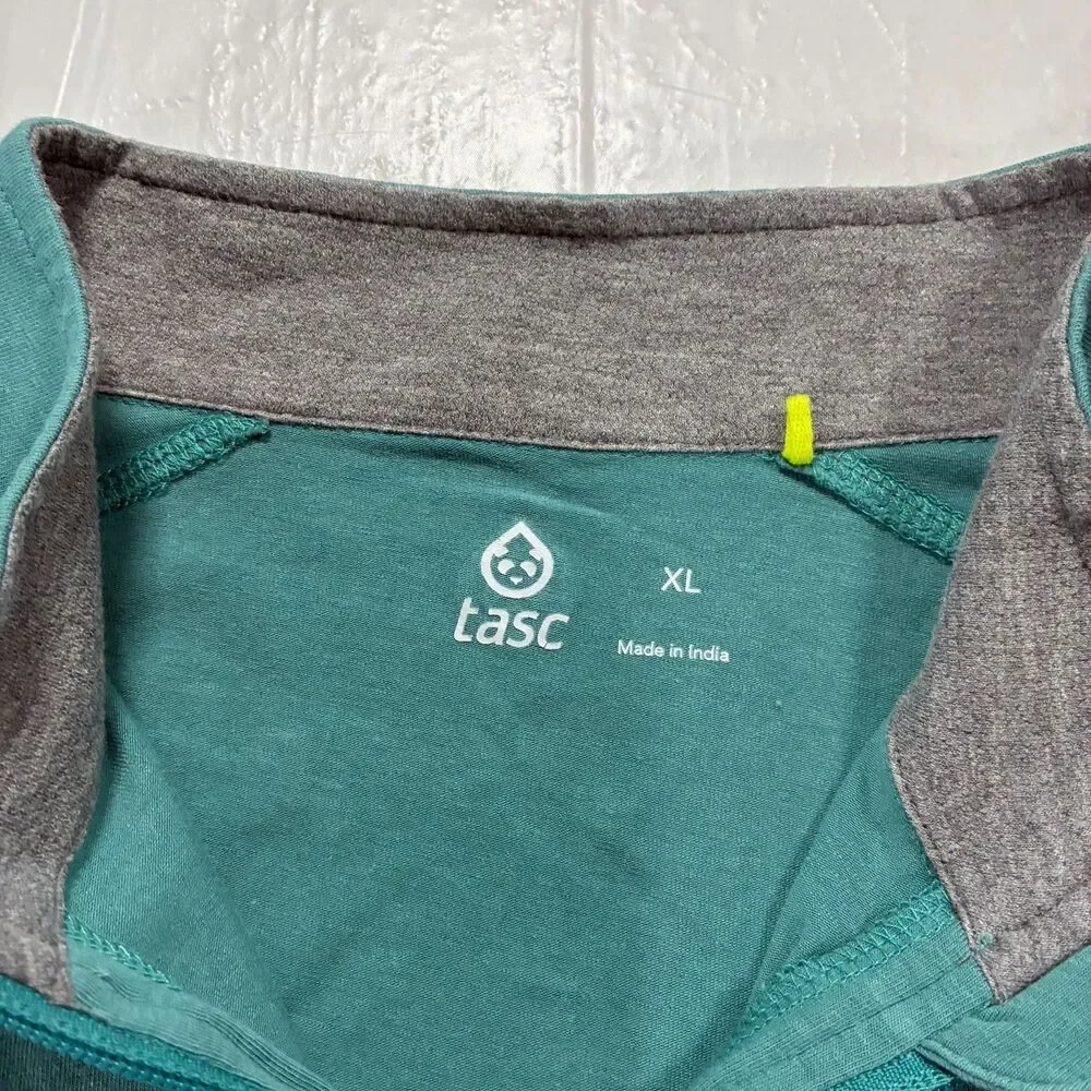 Tasc Men's XL Teal Carrollton Lightweight Quarter-Zip Long Sleeve Pullover